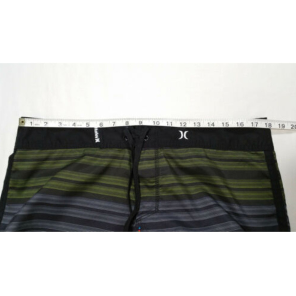 *SOLD* HURLEY Swim Board Shorts Drawstring Striped - Picture 4 of 8